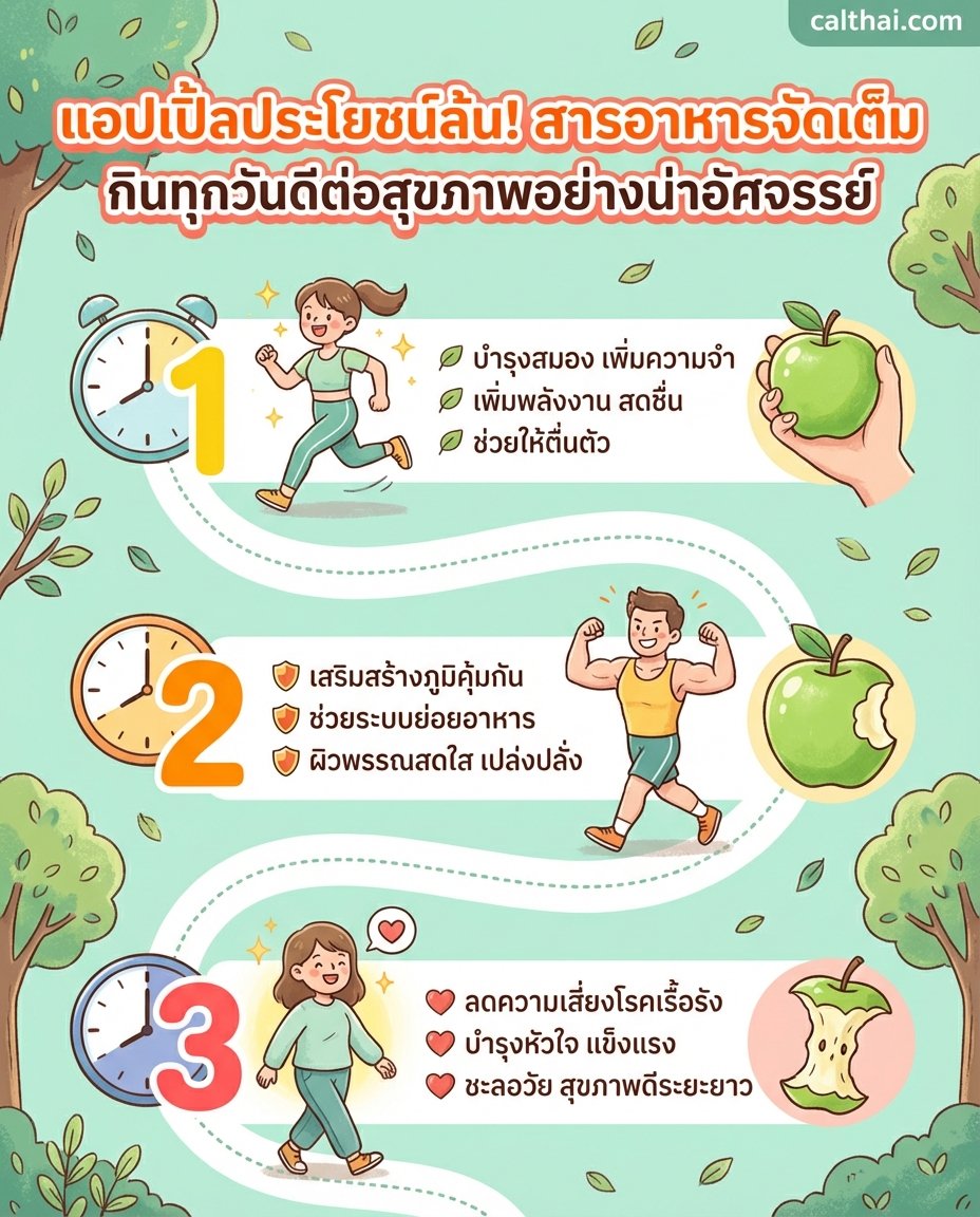 แอปเปิ้ลประโยชน์ล้น! สารอาหารจ