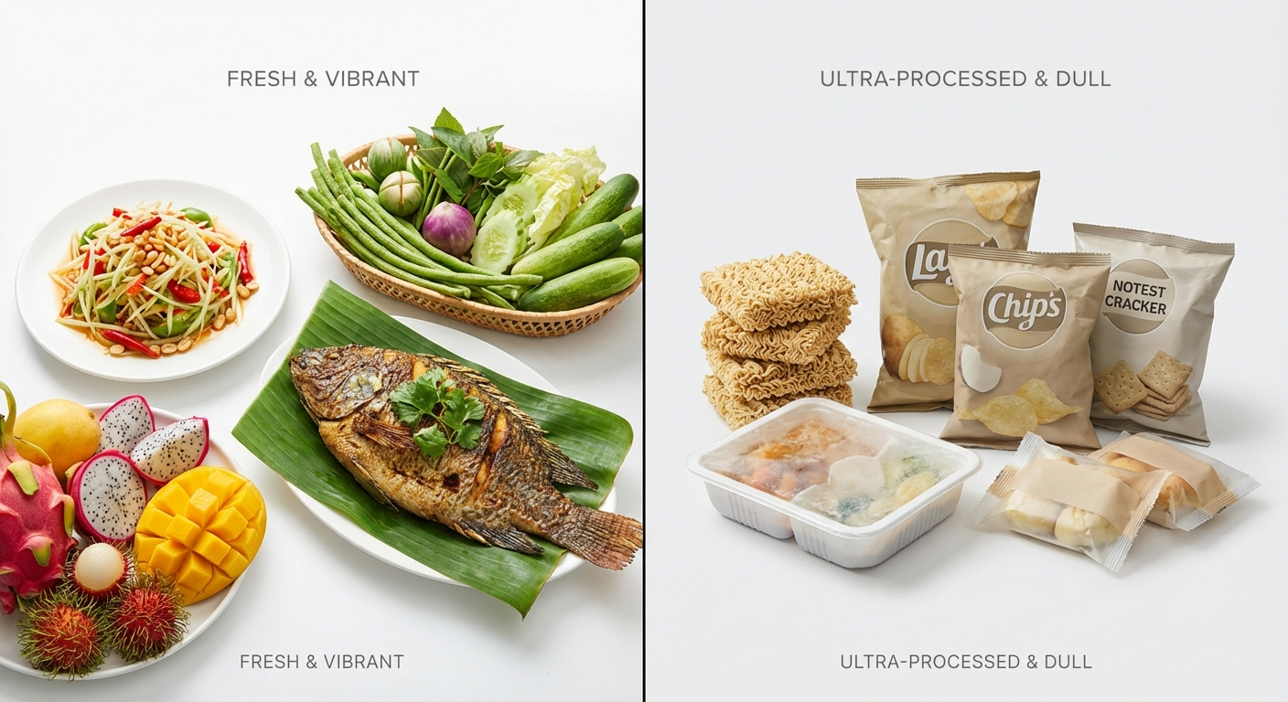 ลดแคลอรี่ อาหารไม่แปรรูป