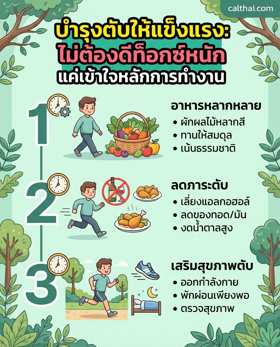 บำรุงตับให้แข็งแรง: ไม่ต้องดีท