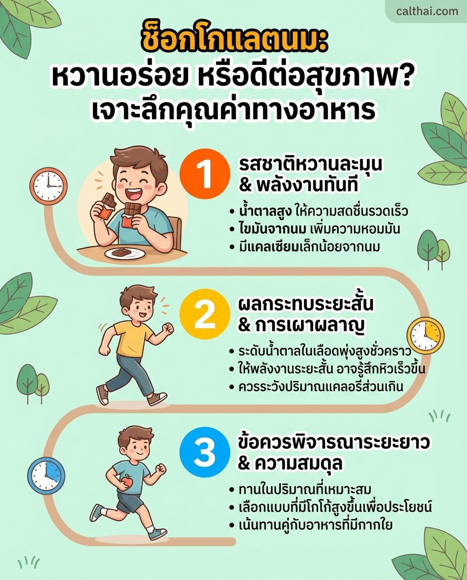 ช็อกโกแลตนม: หวานอร่อย หรือดีต