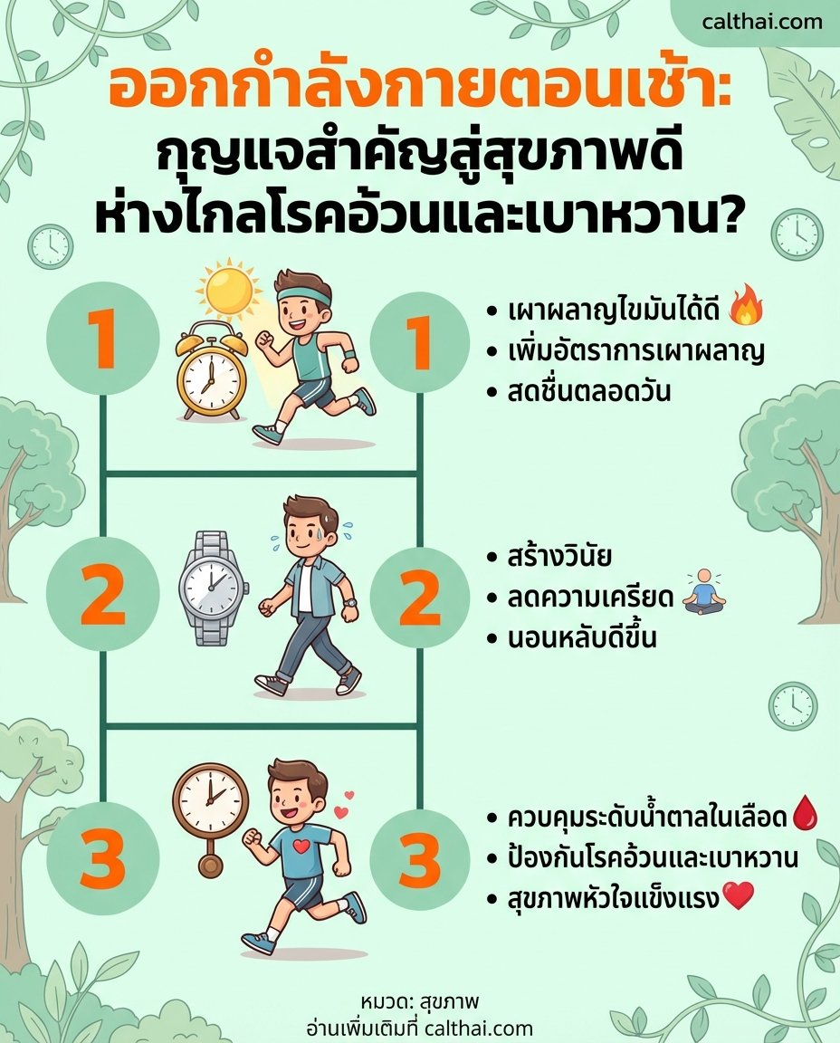ออกกำลังกายตอนเช้า: กุญแจสำคัญ