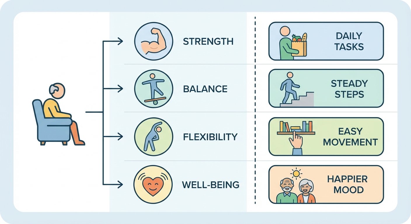 บริหารสะโพกให้แข็งแรงตอนเช้า: 