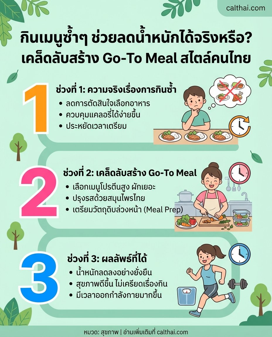 กินเมนูซ้ำๆ ช่วยลดน้ำหนักได้จร