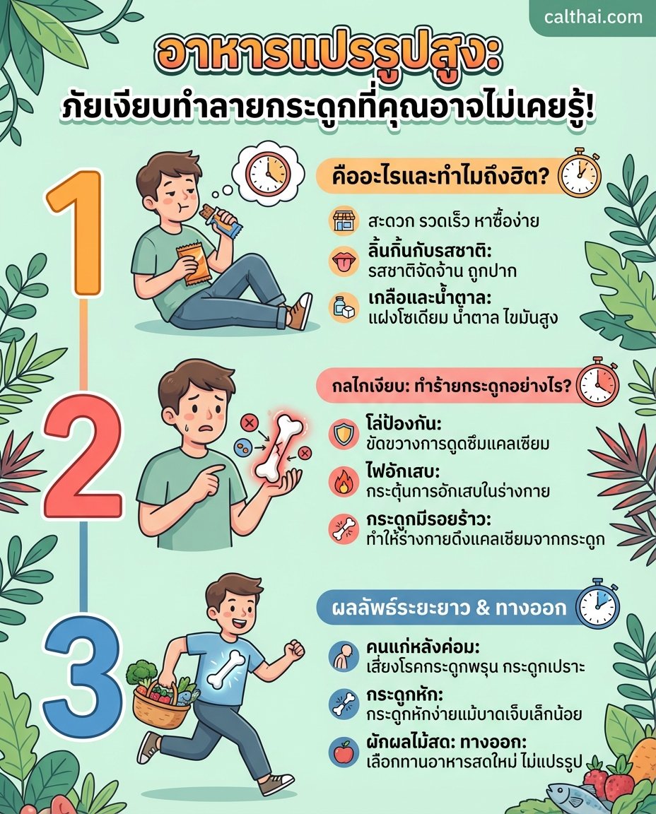อาหารแปรรูปสูง: ภัยเงียบทำลายก